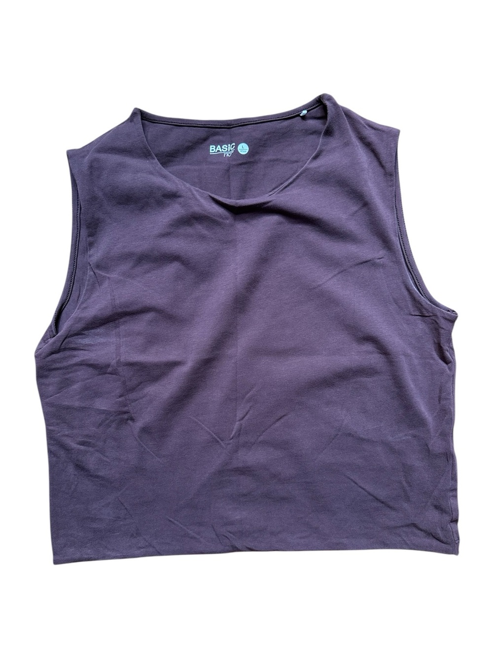 Women’s Sleeveless Cotton Crew Neck Tank Top - Dark Brown